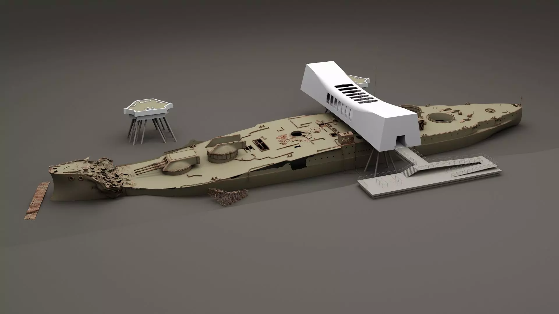 USS Arizona Memorial 3D model