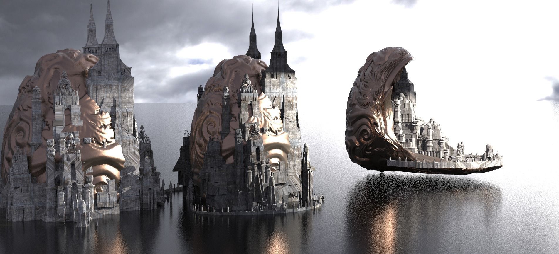 Easter Egg Hidden City 3 designs  3D model_1