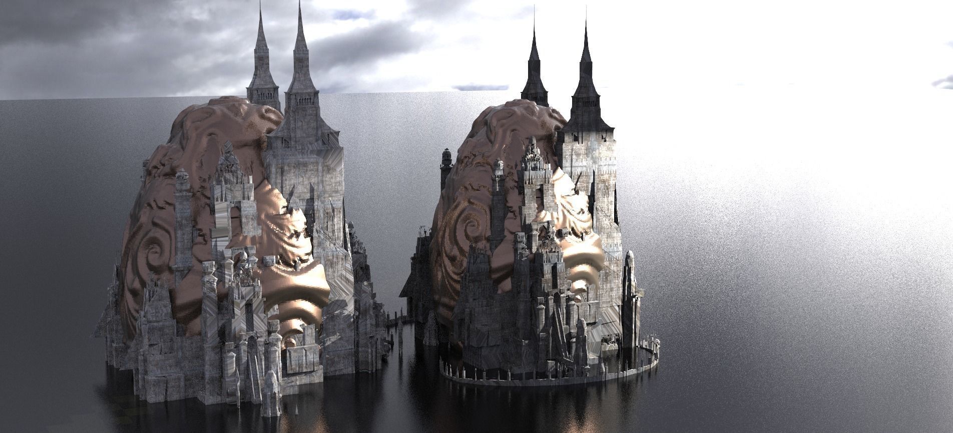 Easter Egg Hidden City 3 designs  3D model_6