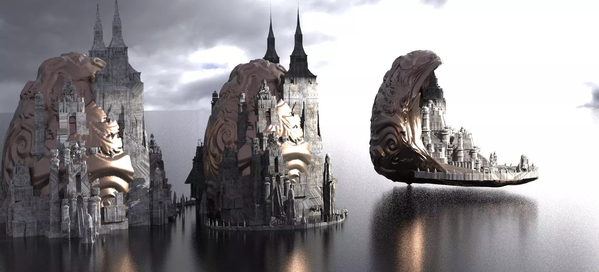 Easter Egg Hidden City 3 designs  3D model_0