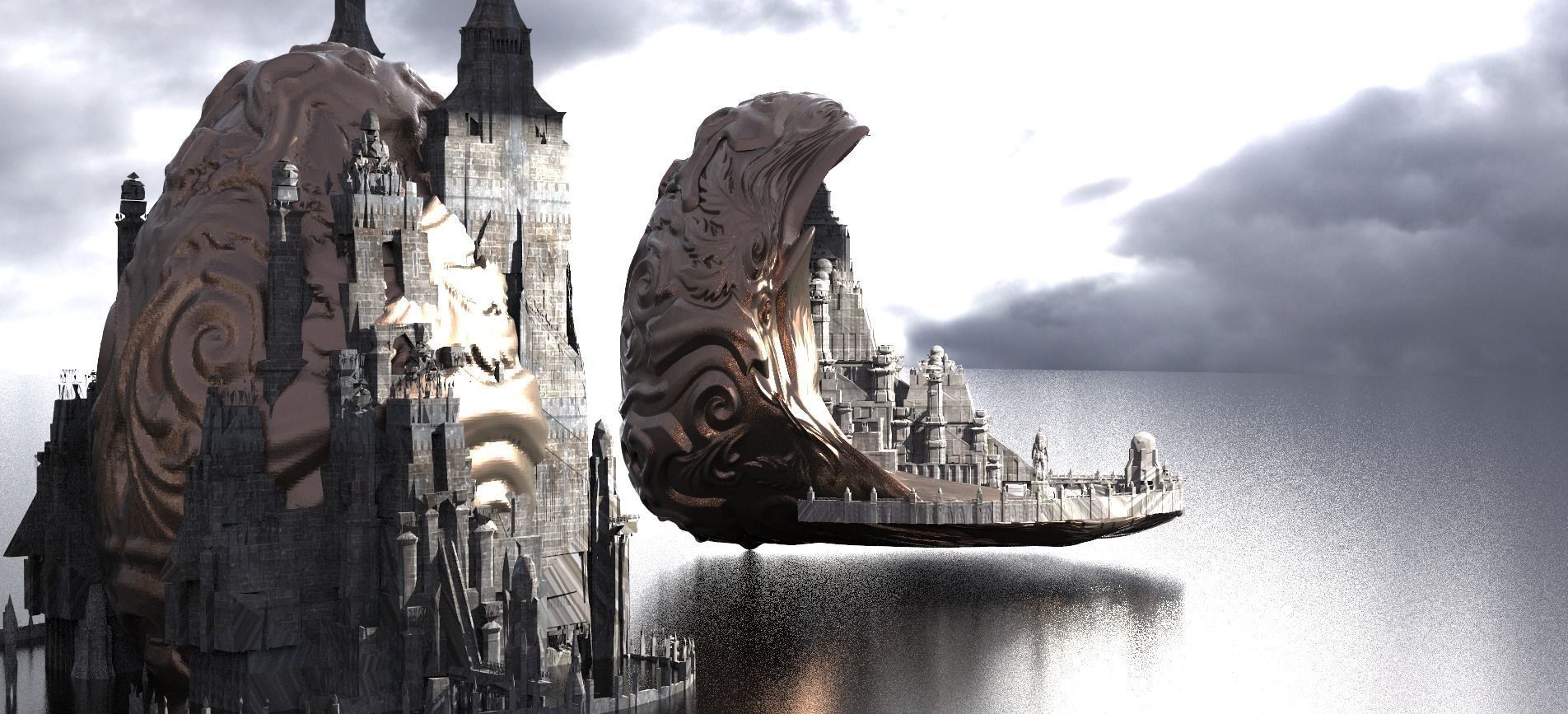 Easter Egg Hidden City 3 designs  3D model_7