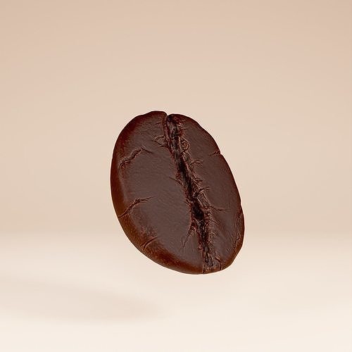 High Poly Coffee Bean Sculpt 3D model