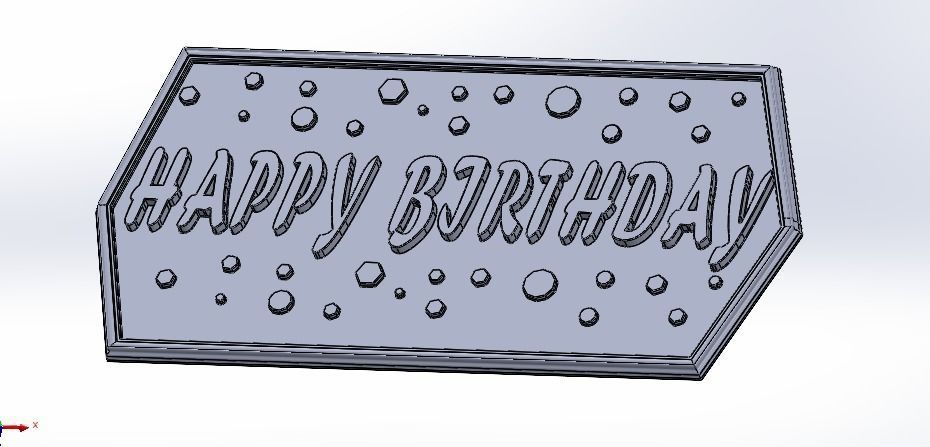 Happy birthday Model for 3D printing 3D print model_2