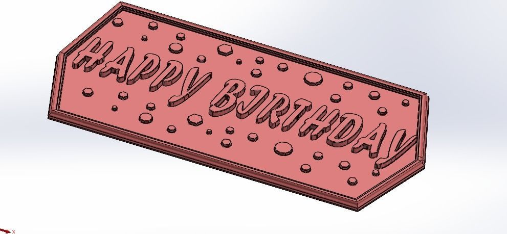 Happy birthday Model for 3D printing 3D print model_9