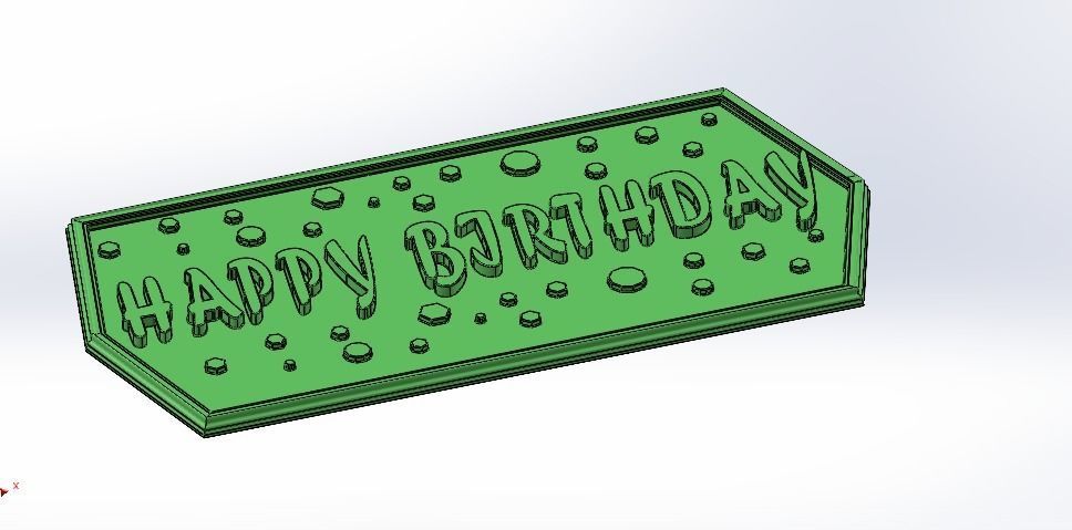 Happy birthday Model for 3D printing 3D print model_4