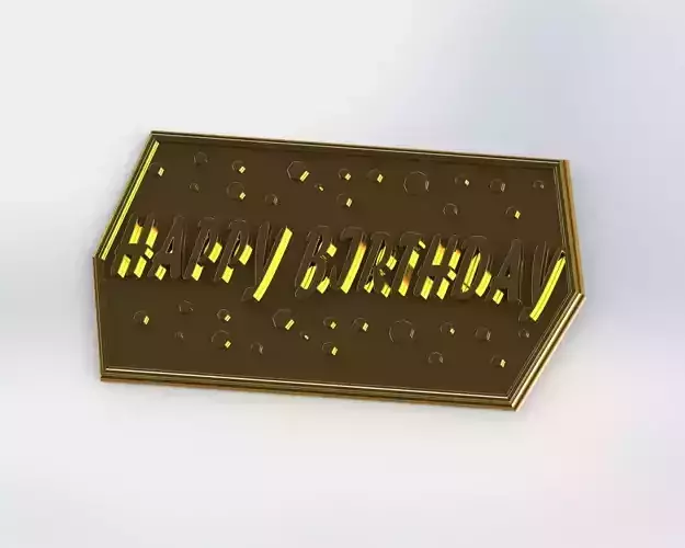 Happy birthday Model for 3D printing 3D print model