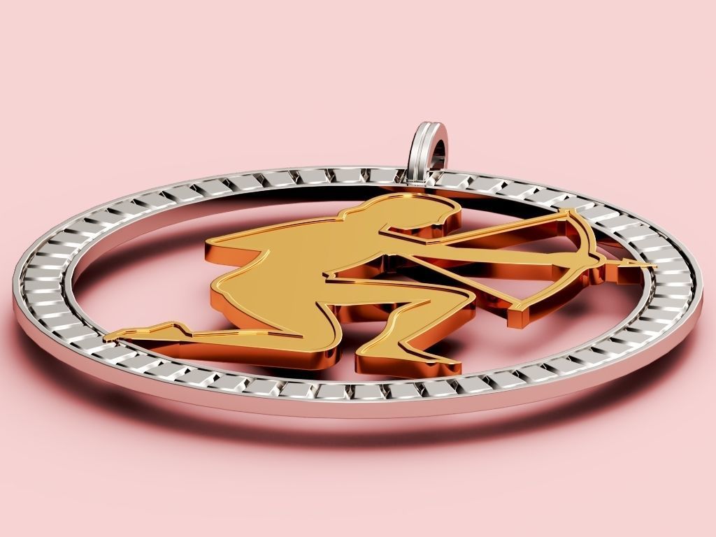 Sagittarius Pendant 3D print model_4