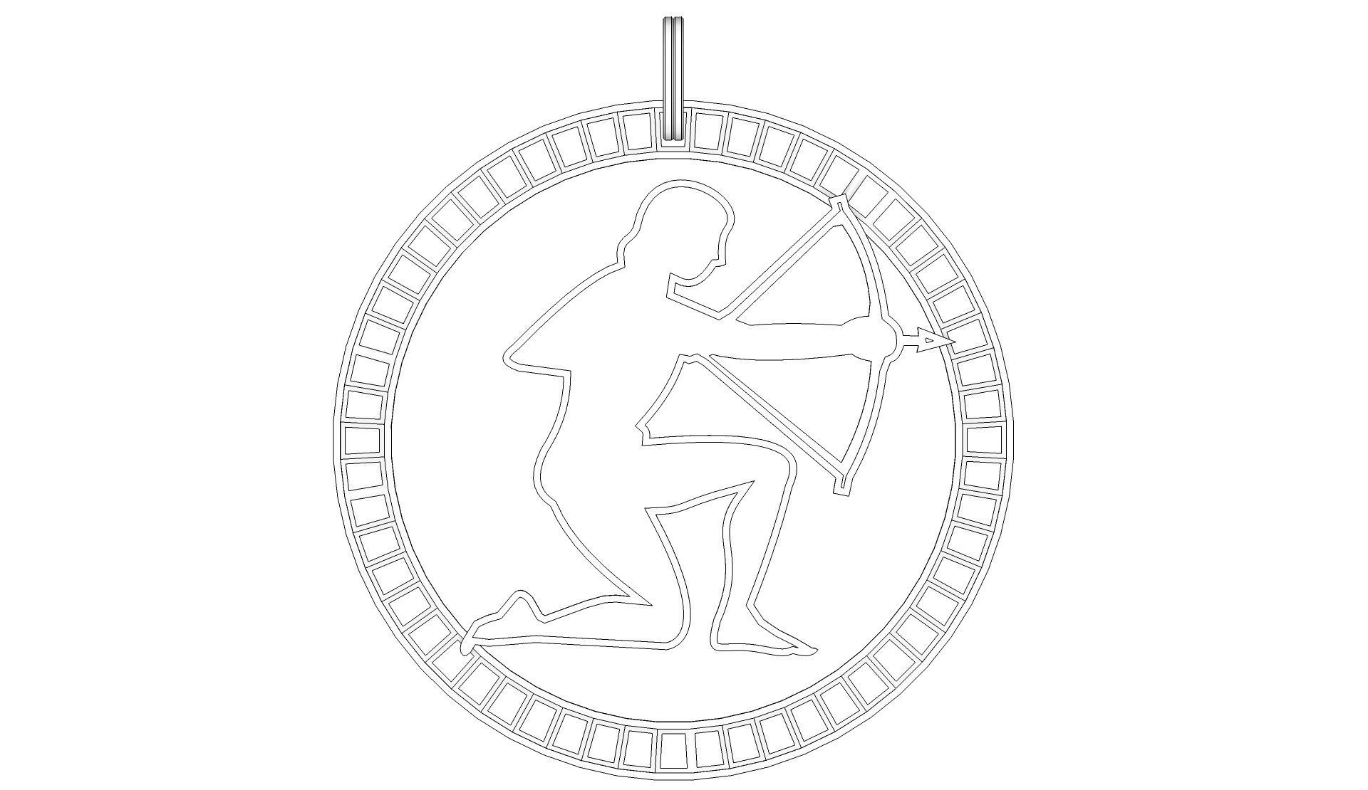 Sagittarius Pendant 3D print model_6