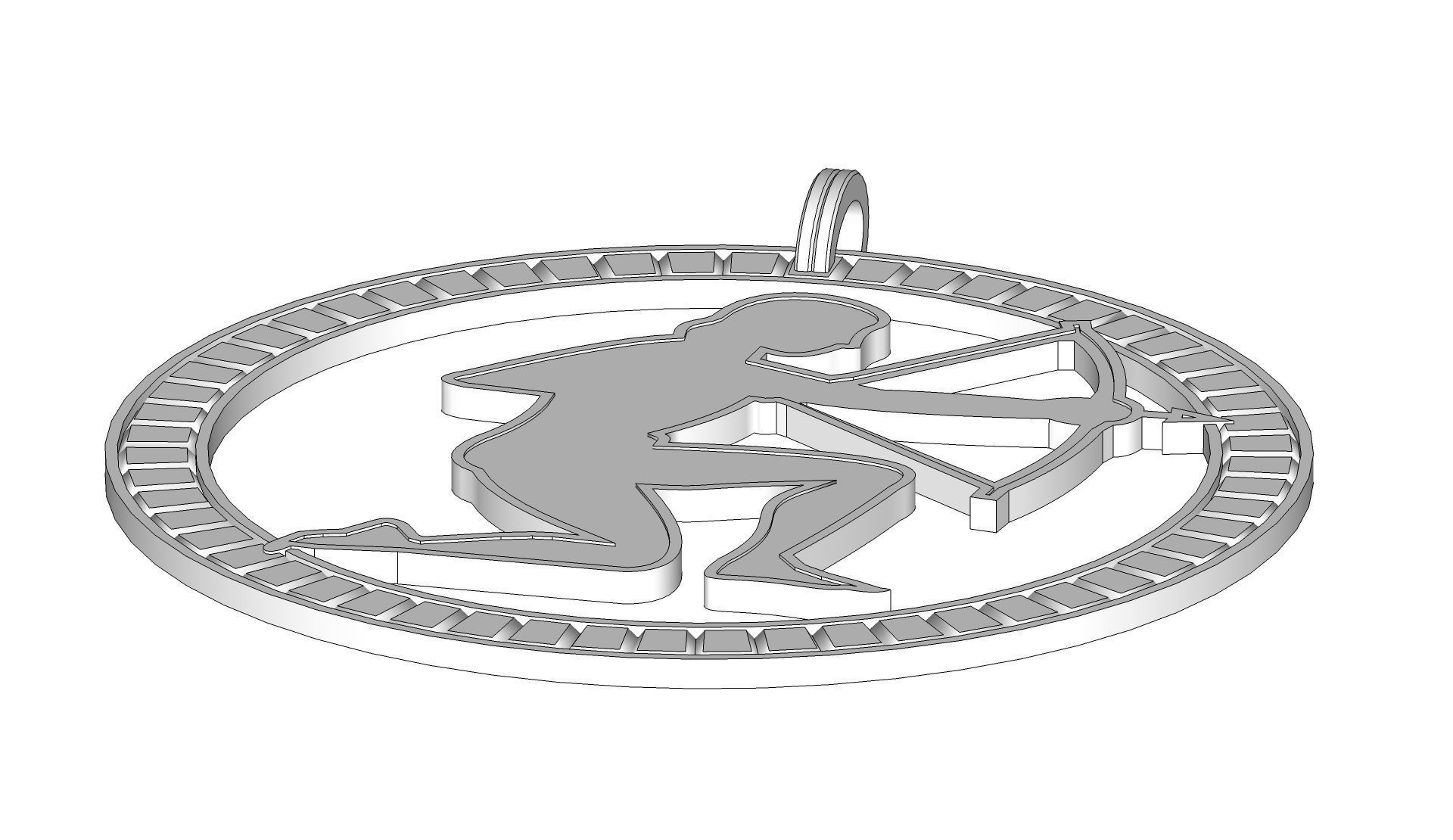 Sagittarius Pendant 3D print model_7