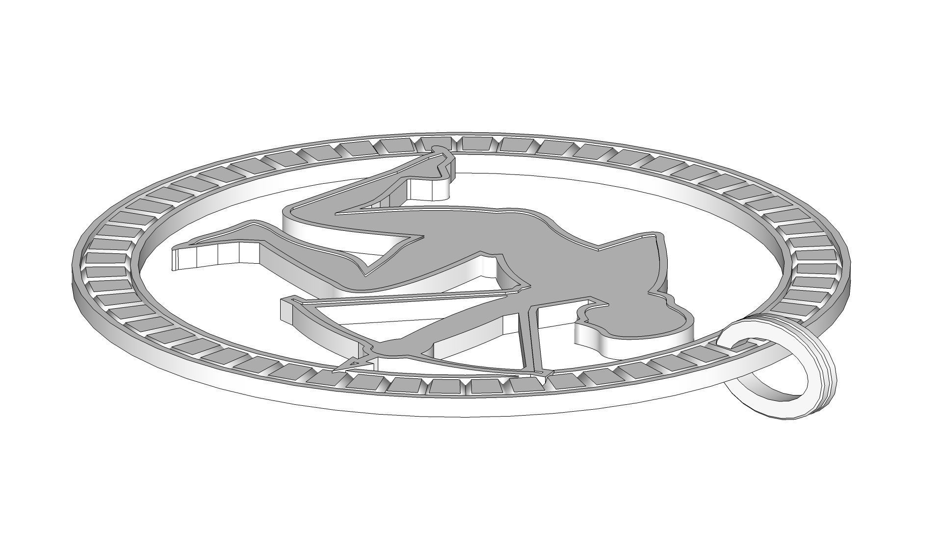 Sagittarius Pendant 3D print model_9