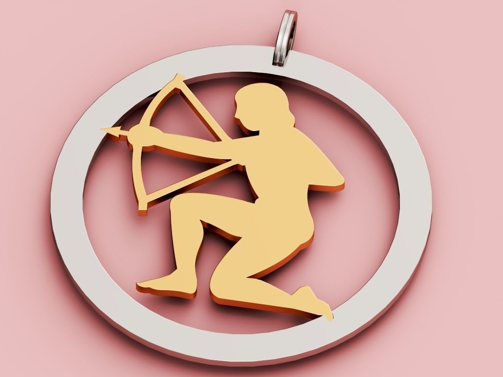 Sagittarius Pendant 3D print model_2