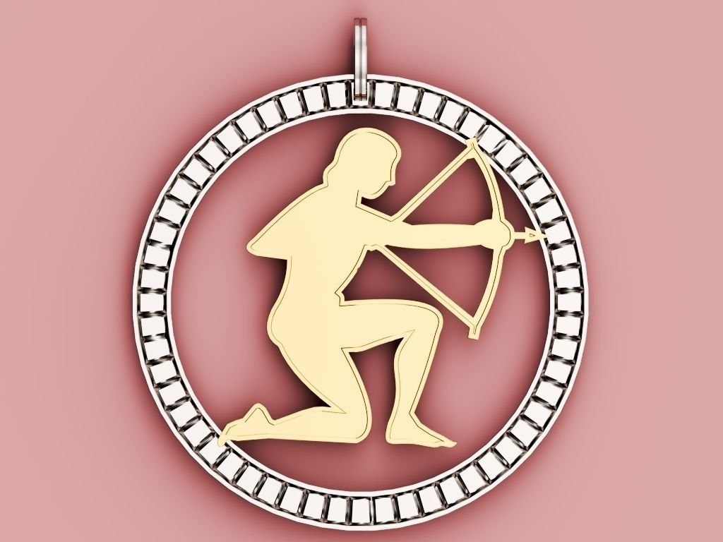 Sagittarius Pendant 3D print model_3