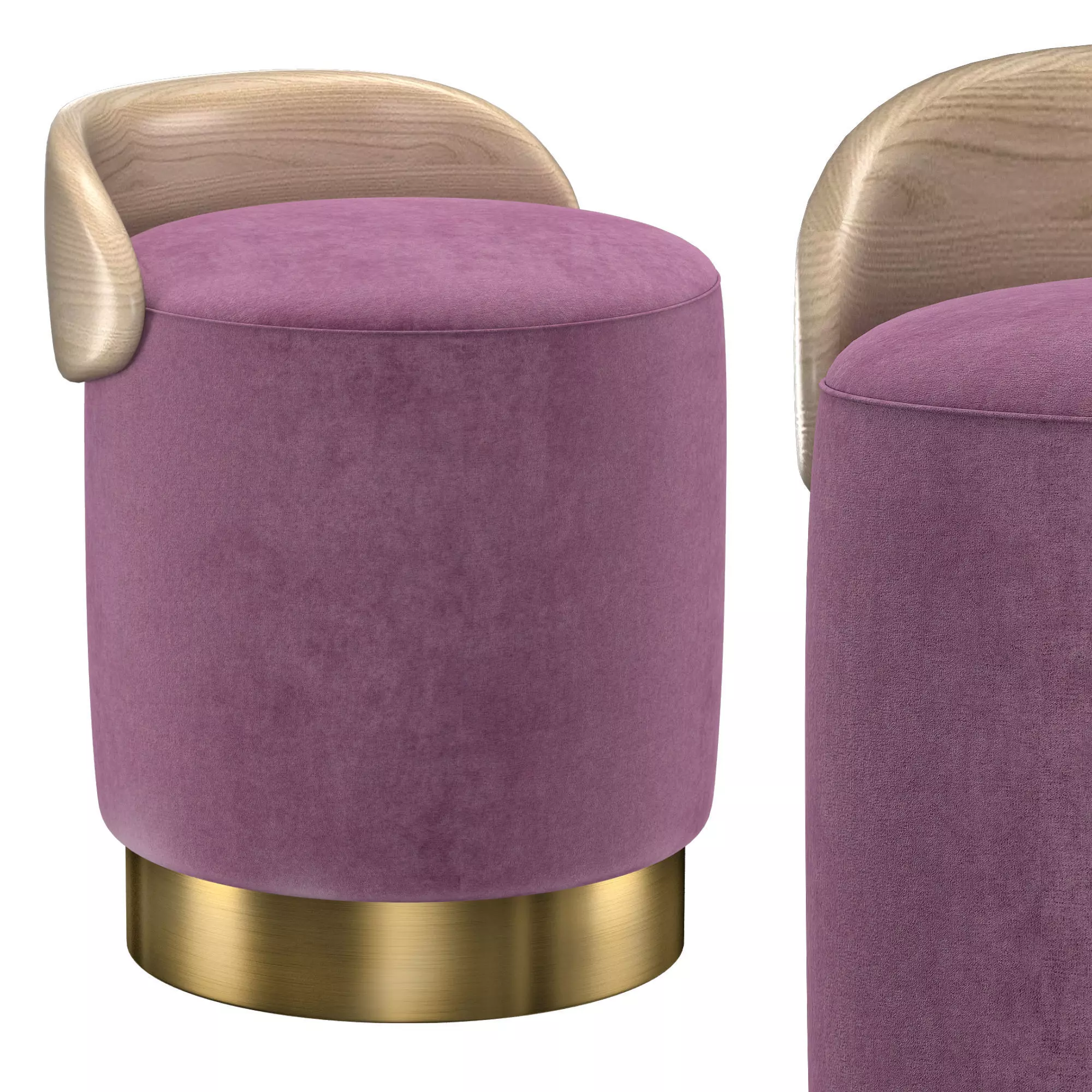Stool pouf 3D model_0