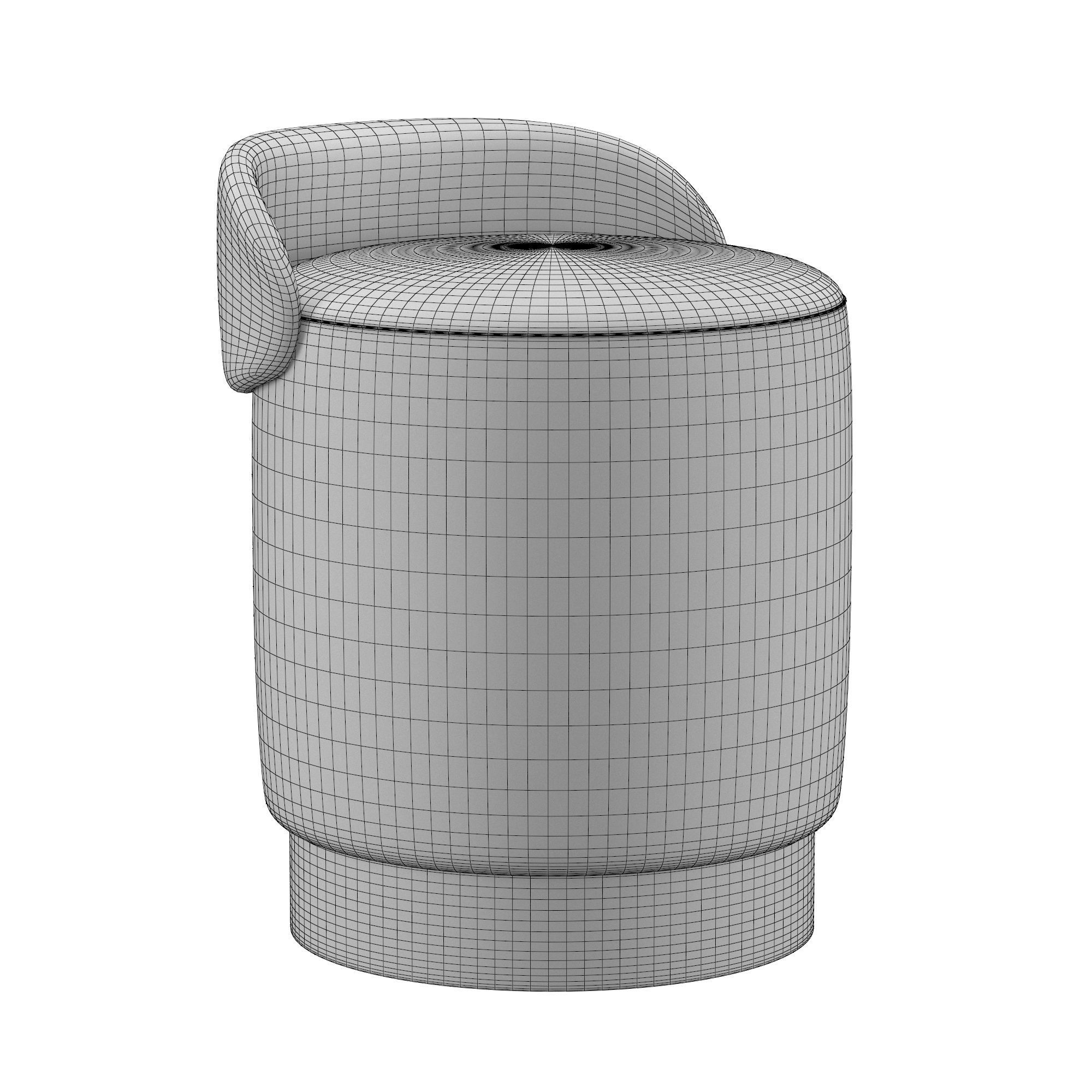 Stool pouf 3D model_6