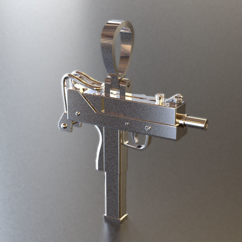 MAC 10 Pendant 3D print model_4