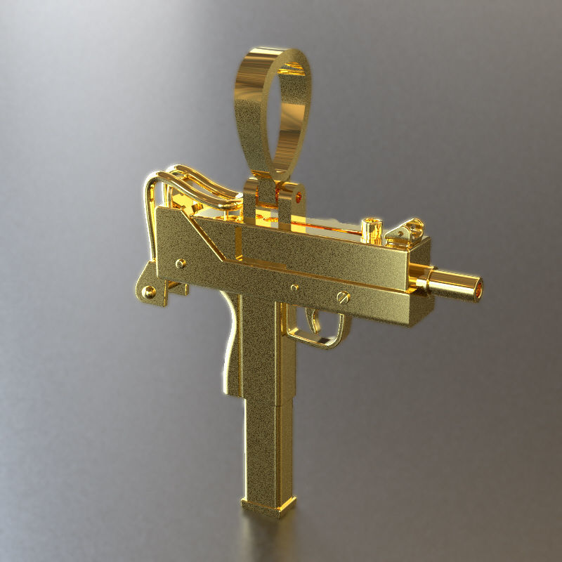 MAC 10 Pendant 3D print model_3