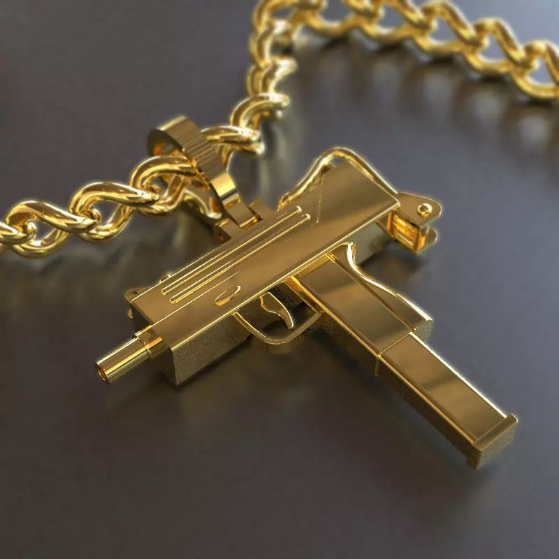 MAC 10 Pendant 3D print model_0