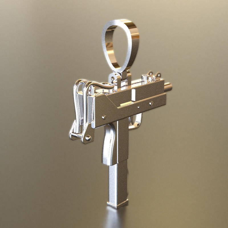 MAC 10 Pendant 3D print model_10