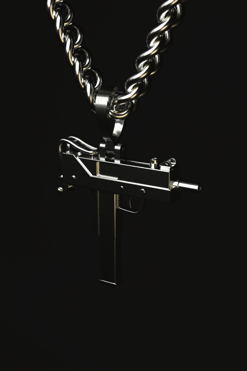 MAC 10 Pendant 3D print model_14