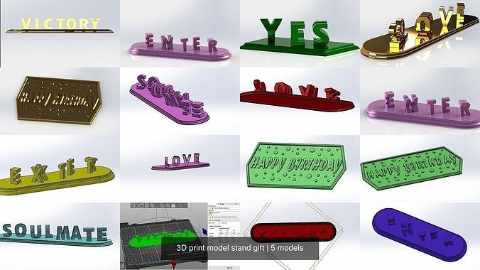 3D print model stand gift 3D Model Collection