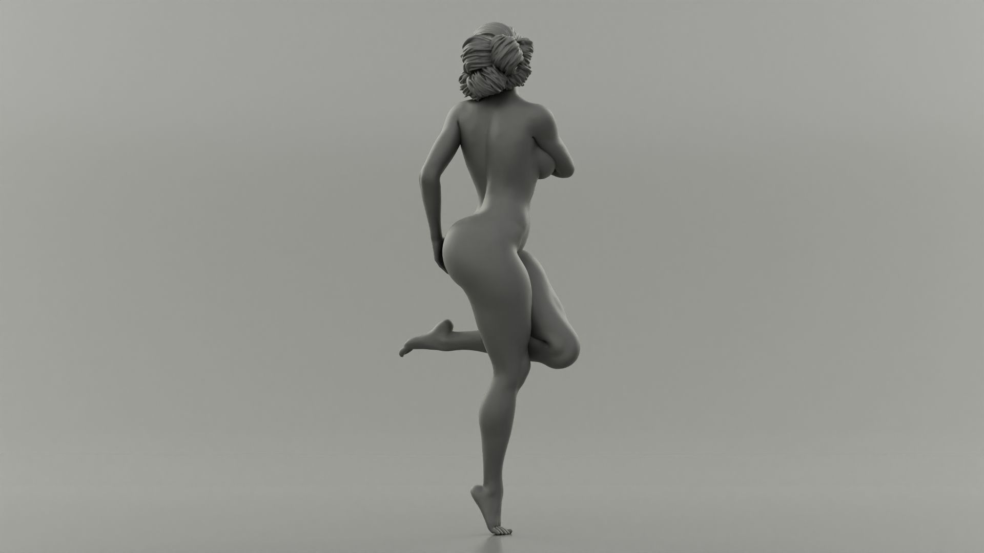 Beautiful young naked woman covering breasts - Pose 3 3D print model_7