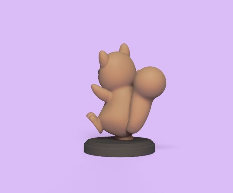 Dancing Squirrel 3D print model_2