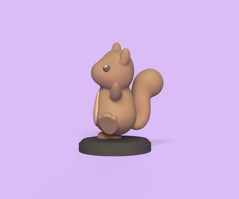 Dancing Squirrel 3D print model_3