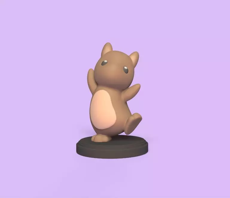 Dancing Squirrel 3D print model_0