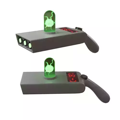 Portal gun Rick and Morty Low-poly 3D model