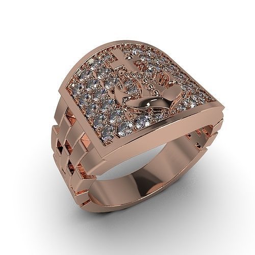 ring anchor with gems 3D print model