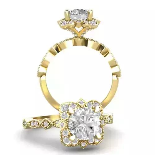 Halo Diamond Engagement ring