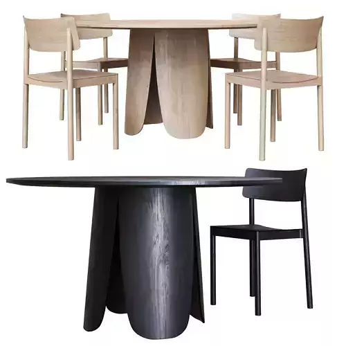 Peyote Table Tune Chair Dining Set by Bolia