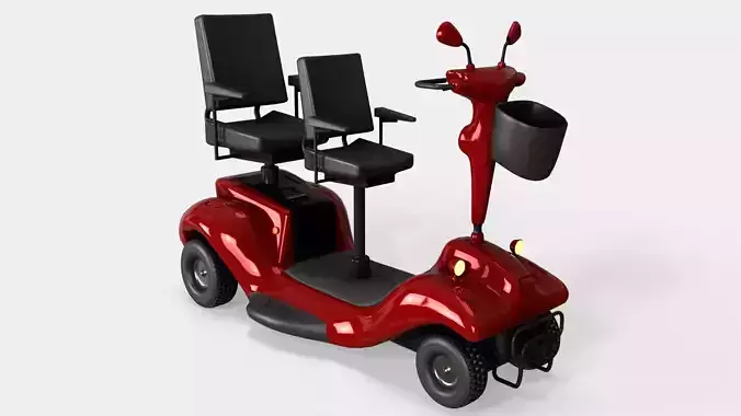Electric Mobility Motor Scooter Low-poly 3D model