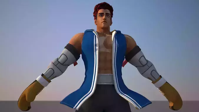 Nelson character from game kingdom hearts Low-poly 3D model