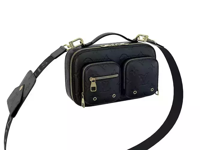 Louis Vuitton Utility Crossbody Bag Black Low-poly 3D model