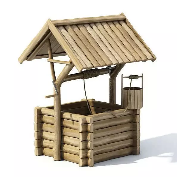 Decorative Garden Well 3D model_0