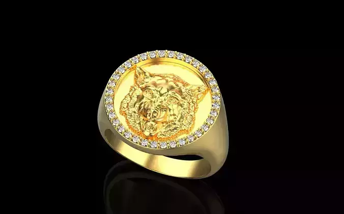 Wolf ring hollow inside
