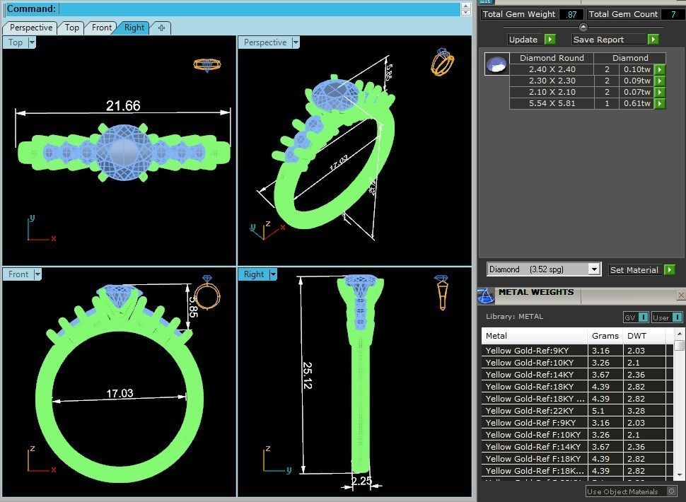 Solitaire ring model 3D print model_3