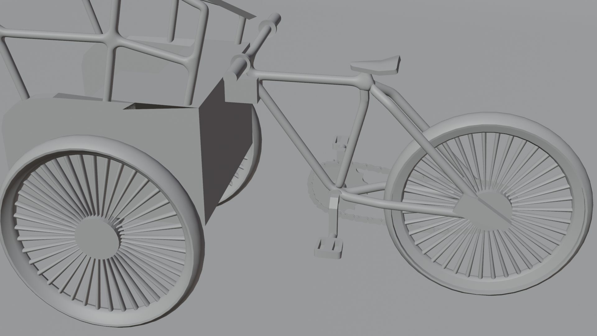 PEDICAB BECAK UNIQUE AND CLASSIC VEHICLES ARE VERY FUNNY 3D model_18