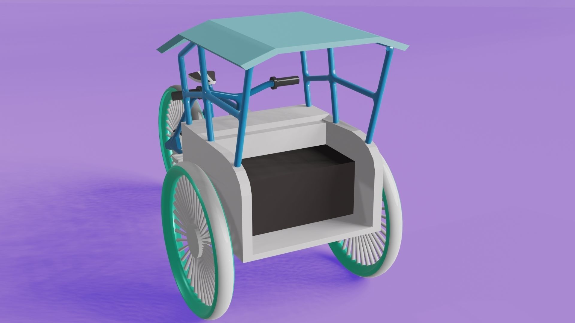 PEDICAB BECAK UNIQUE AND CLASSIC VEHICLES ARE VERY FUNNY 3D model_5