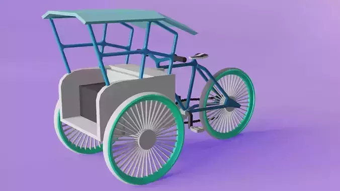 PEDICAB BECAK UNIQUE AND CLASSIC VEHICLES ARE VERY FUNNY 3D model