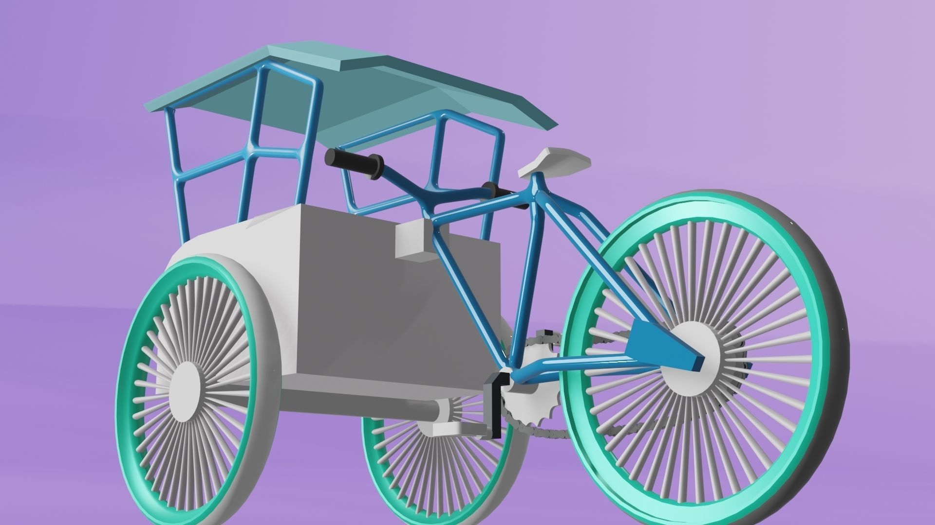 PEDICAB BECAK UNIQUE AND CLASSIC VEHICLES ARE VERY FUNNY 3D model_6