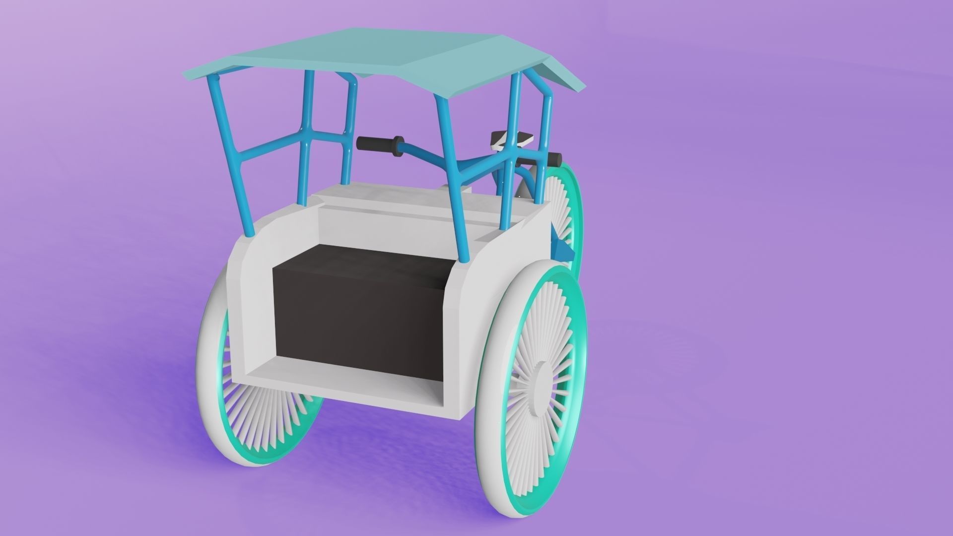 PEDICAB BECAK UNIQUE AND CLASSIC VEHICLES ARE VERY FUNNY 3D model_4