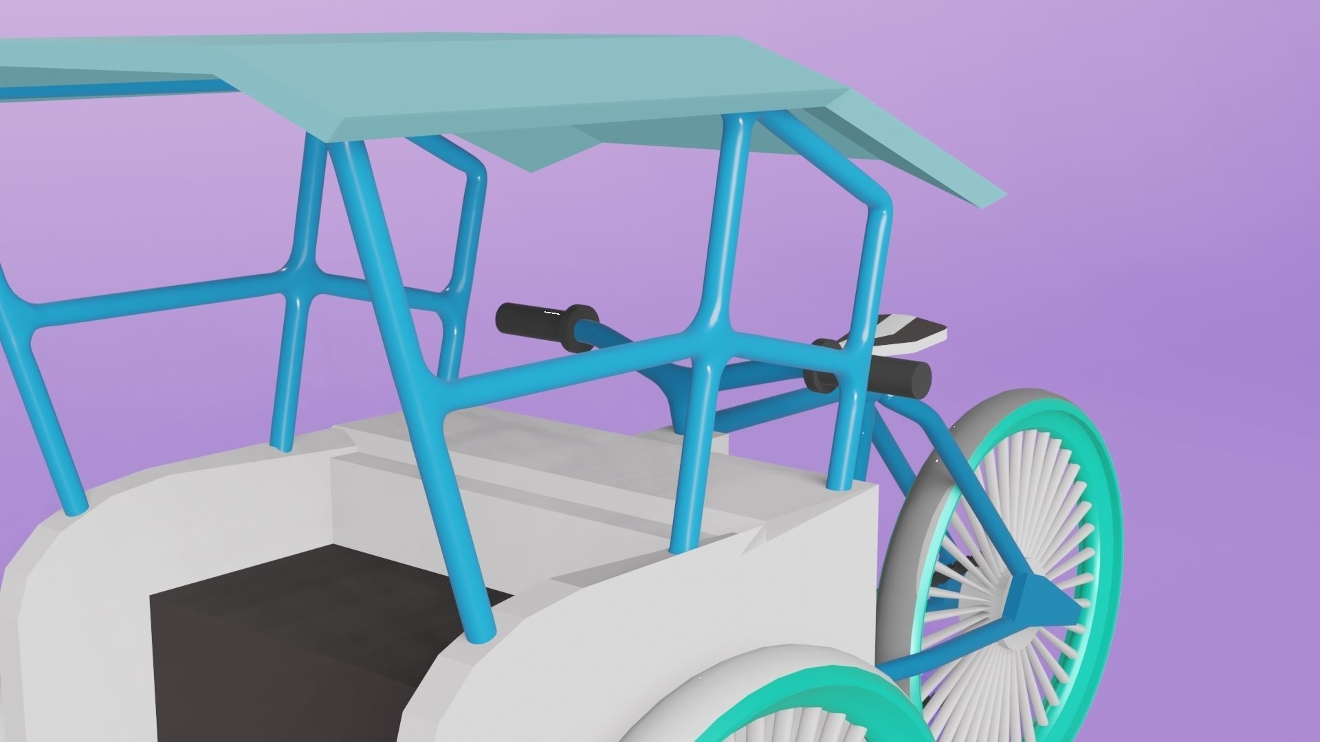 PEDICAB BECAK UNIQUE AND CLASSIC VEHICLES ARE VERY FUNNY 3D model_17