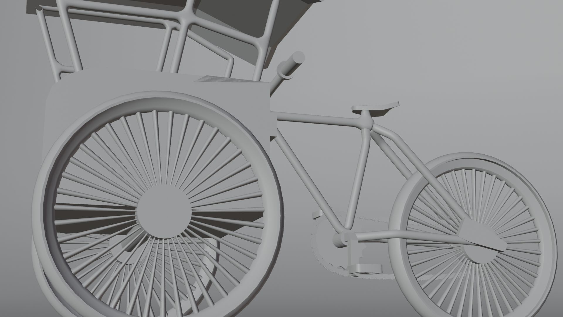 PEDICAB BECAK UNIQUE AND CLASSIC VEHICLES ARE VERY FUNNY 3D model_20