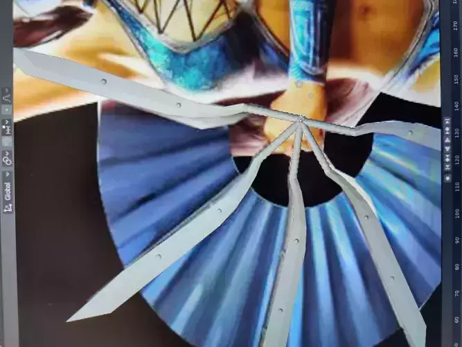 Kitana blade fan sample
