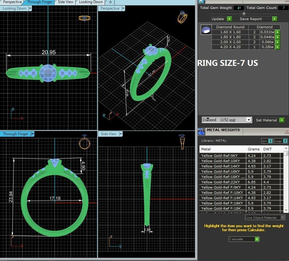 Solitaire ring model 3D print model_3