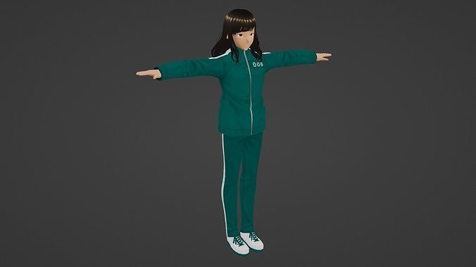 Squid Game - Player Low-poly 3D model
