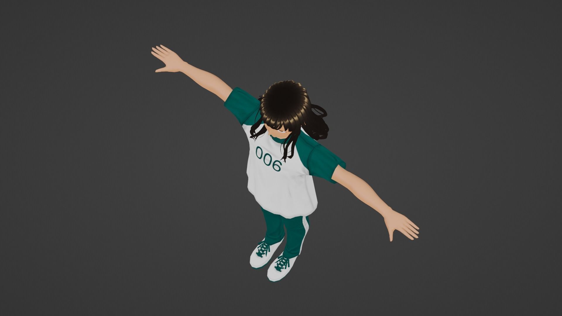 Squid Game - Player Low-poly 3D model_3