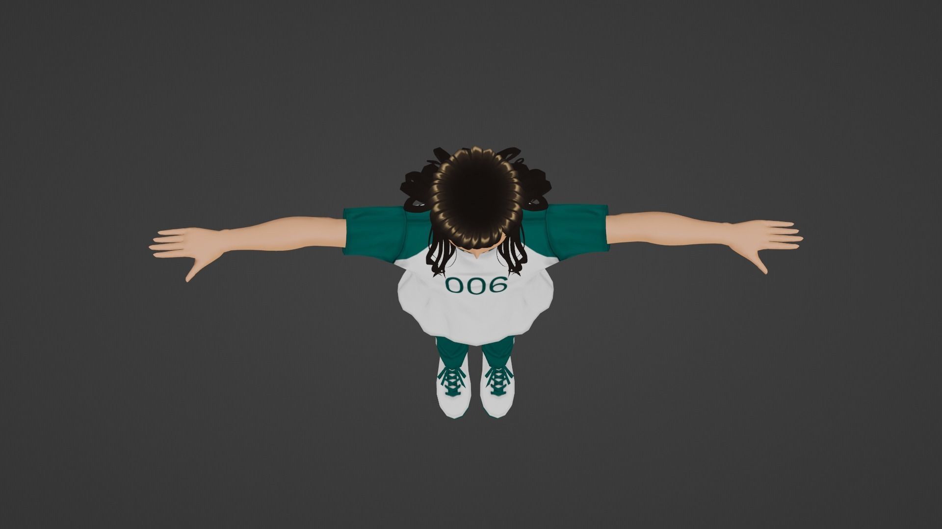 Squid Game - Player Low-poly 3D model_4